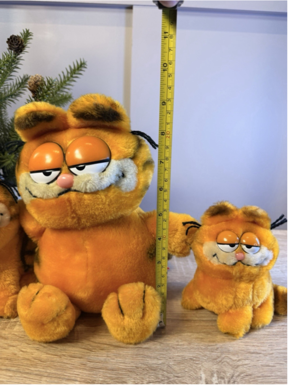 VINTAGE GARFIELD Lot 3 1978 & 1981 Stuffed Plush Cats Dakin Toys 9” - Picture 8 of 12